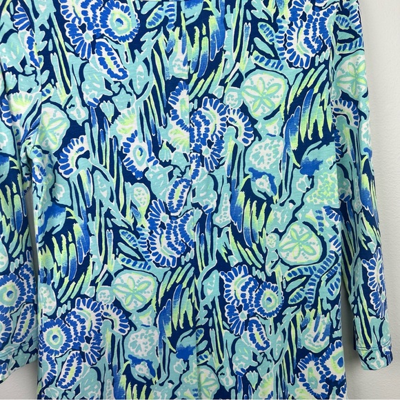 Lilly Pulitzer pima cotton 3/4 sleeve Marlowe dress Women's size S indigo sunset - Picture 10 of 14